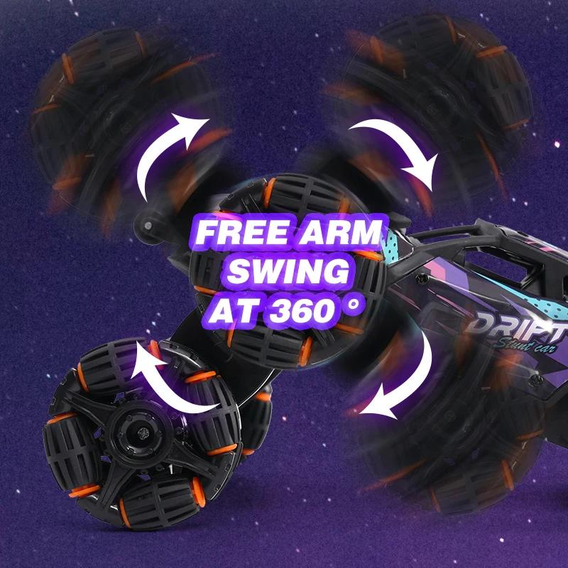 Six Wheels Dual Rc Car Toy Spray Twisting Stunt Drift Car Gesture Sensing Remote Controlled Cars Toys For Children Adults