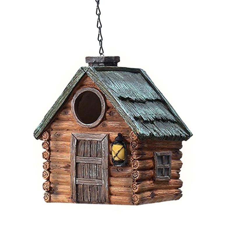 

Hanging Hummingbirds Nest House Outside Resin Bird Nest Sturdy Resin Material Bird House Great for Garden Outdoor Indoor 1