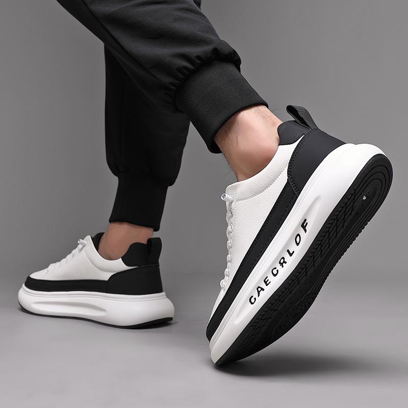 Neue Mode Herren Sneaker Komfort Leichtgewicht Lässige Lederschuhe Outdoor Skate Schuhe Dicke Sohle Herren Vulkanisierte Schuhe