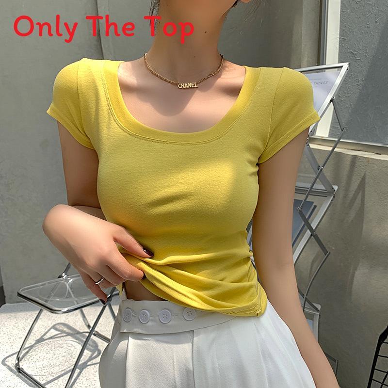 Cotton Short Sleeve T Shirt For Women With Crew Neck And Slim Fit For Summer Casual Wear