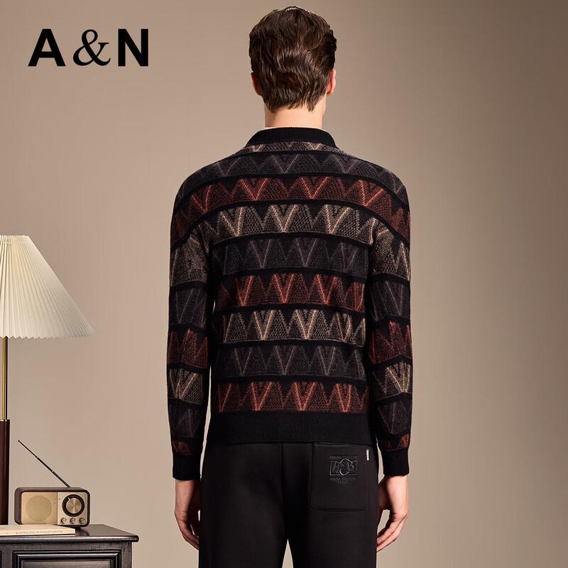 Antonio Men's 100% Merino Wool Thick Round Neck Sweater