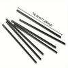 50/100PCS Black Disposable Straws Straight Through Fine Straws Plastic Beverage Tubes That Can Be Reused Coffee Shop Bar Party