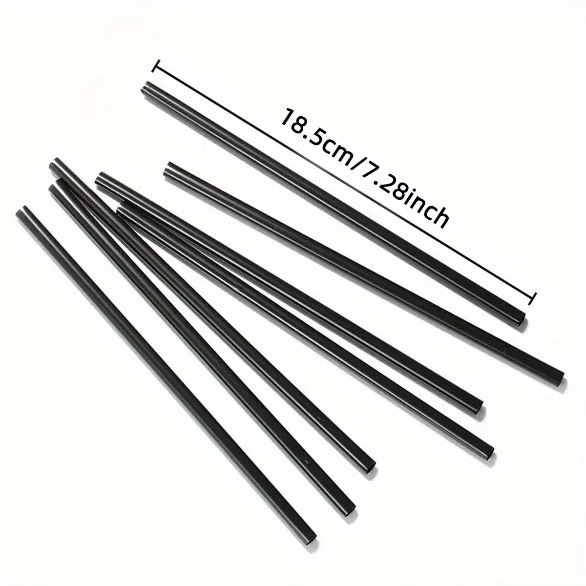 

50/100PCS Black Disposable Straws Straight Through Fine Straws Plastic Beverage Tubes That Can Be Reused Coffee Shop Bar Party 50pcs чёрный