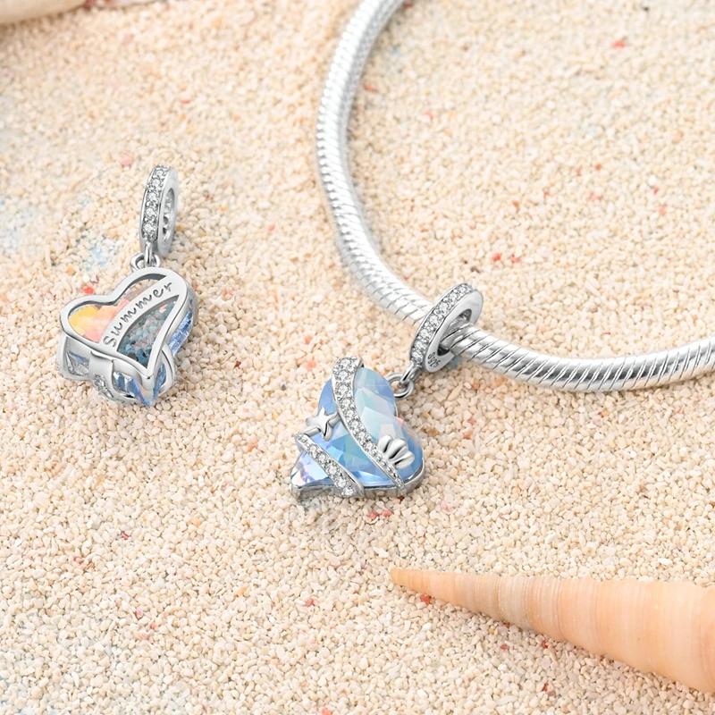 Kupfer Krabben Ozean Serie Blaue Schildkröte Seestern Muschel Passen Original Armband Charms Für Frauen DIY Feinschmuck Geschenke