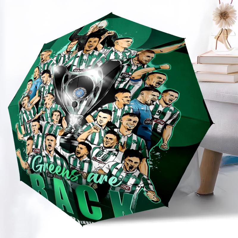 Printed Panathinaikos FCPrinted Folding Umbrella,Outdoor,Leisure,And Travel Umbrella,Durable Umbrella Fabric,Birthday And Holiday Gift