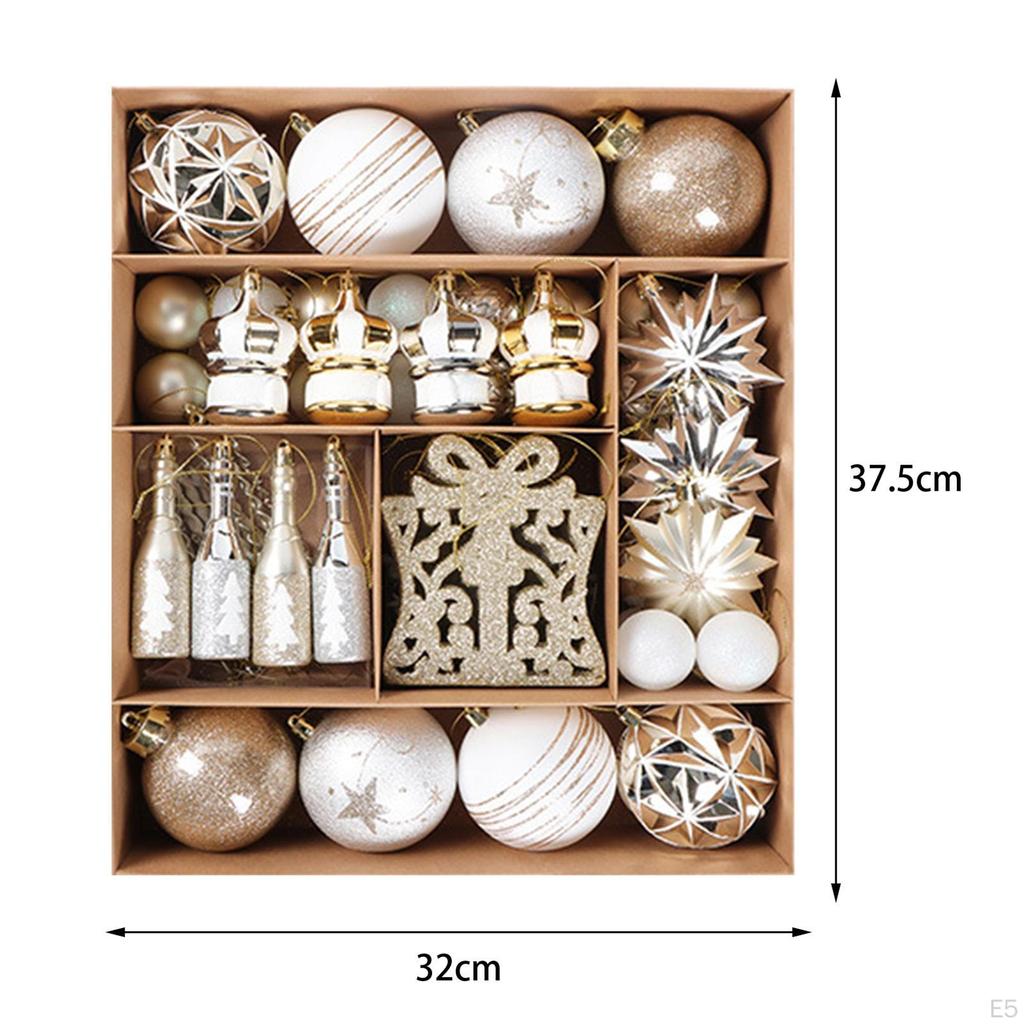 70 Pieces Christmas Ball Ornaments Set Pendant Drops, Tree Hanging Ornaments, Xmas