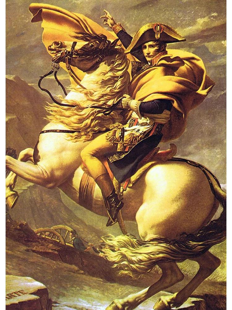 Napoleon Bonaparte Portrait Crossing The Alps Coronation of Napoleon I Canvas Poster Print for Living Room Home Decor
