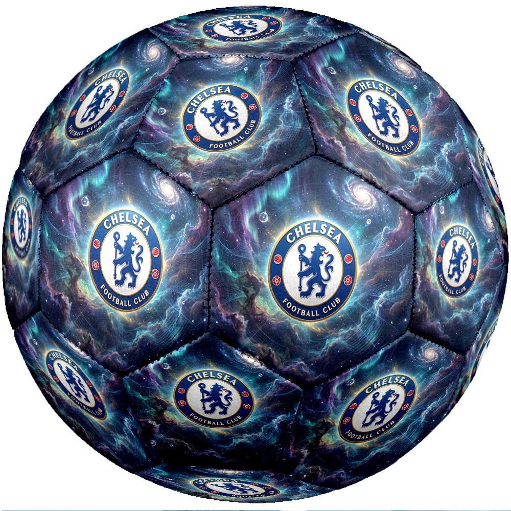 Chelsea FC Theme Soccer Ball Size 5 Soccer Ball Soft Touch Professional Training Football for Outdoor Sports