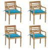 Day and Night - Day and Night Batavia Chairs 4 Units Solid Teak Wood with Cushions