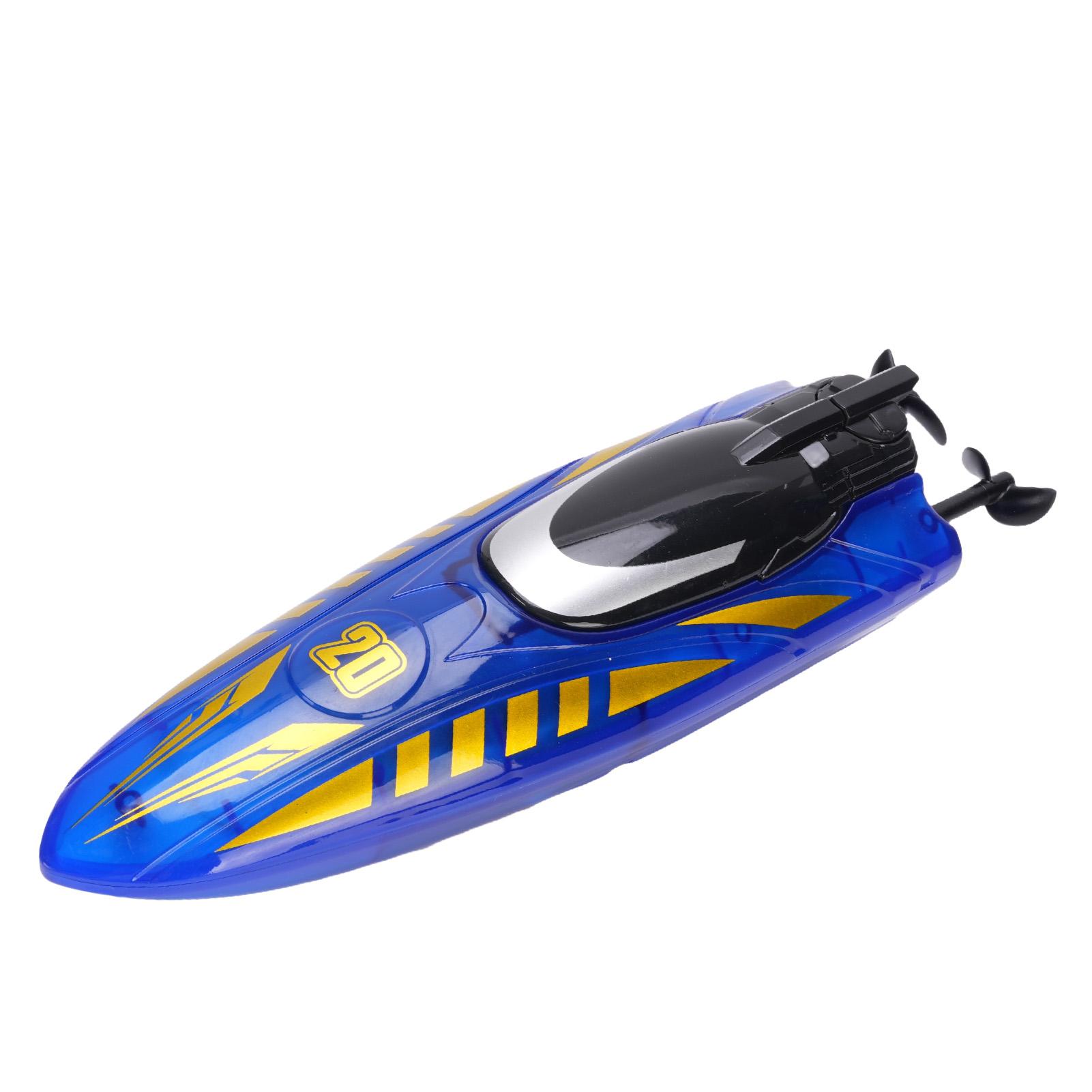 

Радиоуправляемая лодка Двусторонняя езда Водонепроницаемый мотор Пульт дистанционного управления Трюковая гоночная лодка со светом для игрушки