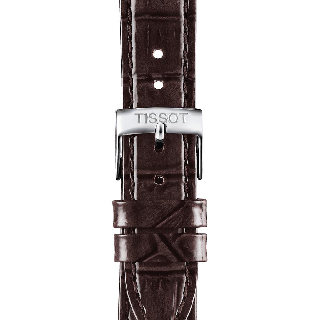 Tissot Leather Strap silver Dial Men's Fashion Watch T101.210.26.036.00