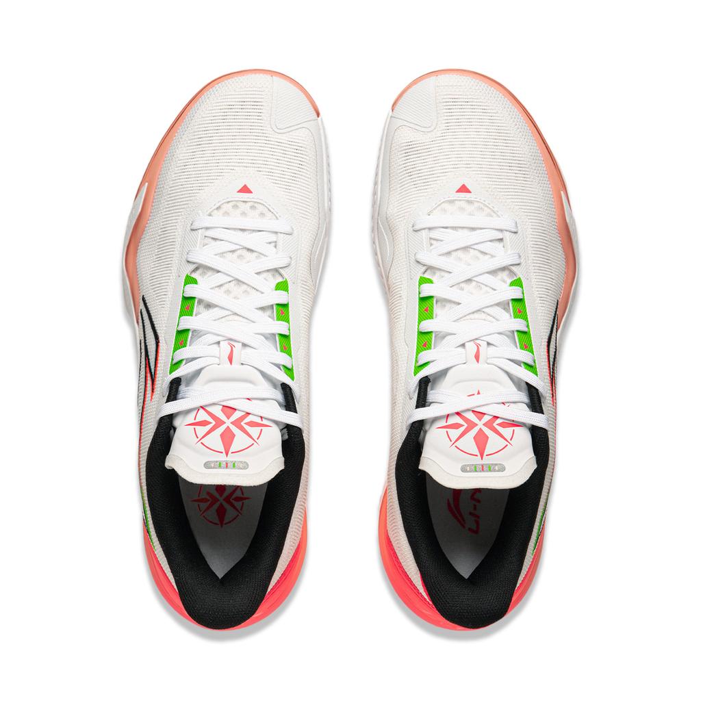 Li Ning Blade 5 Slip Resistant Coverage Lightweight Rebound Low Top Basketball Shoes Men's Pink White ABAU101-4