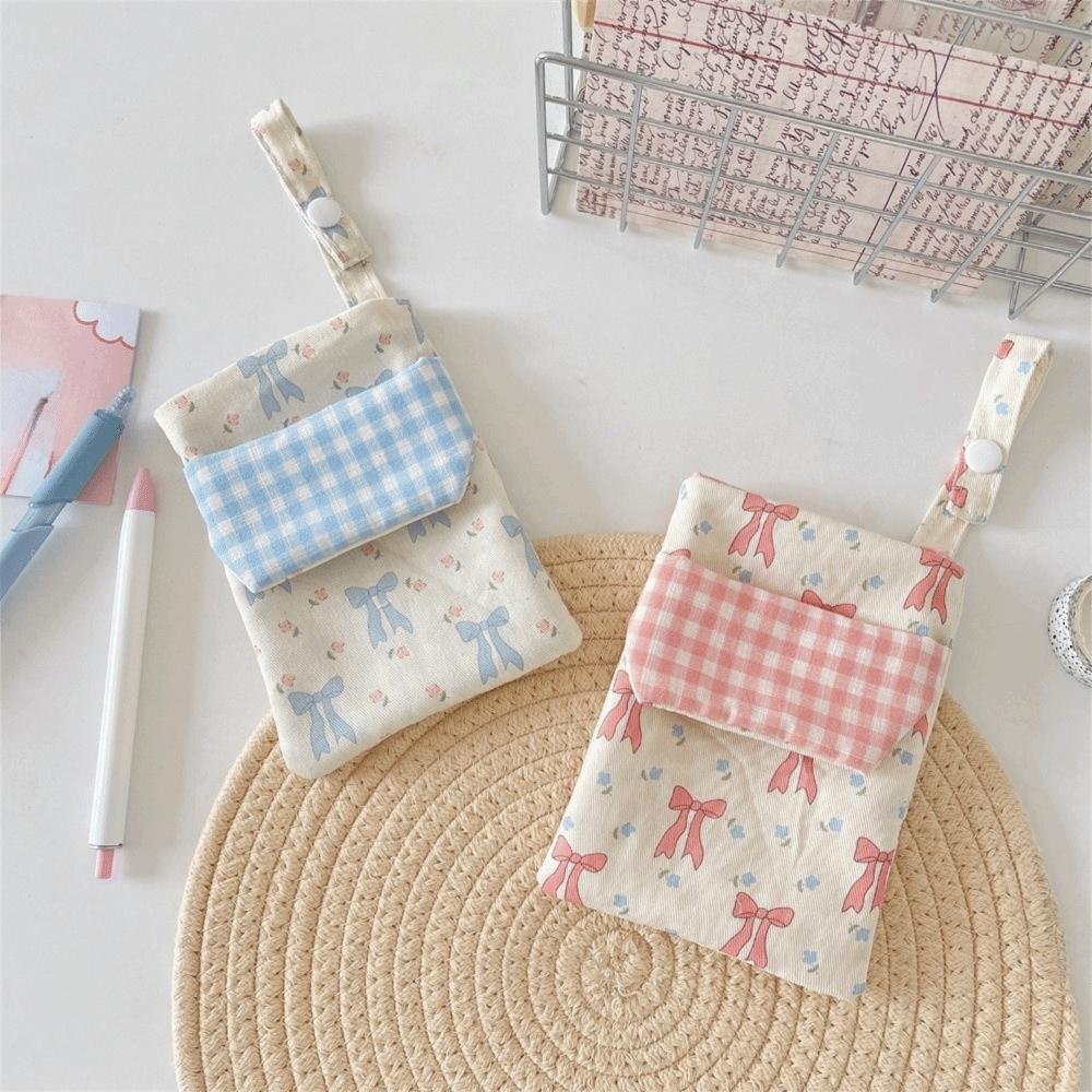 Bowknot Floral Nurse's Pencil Case Double-layer Flip Cover Stationery Storage Bag Large Capacity Chest Insert Pocket