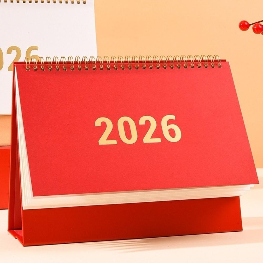 Stable Base Coil Calendar Writable Memo Standing Flip Calendar Table Planner Academic Planner