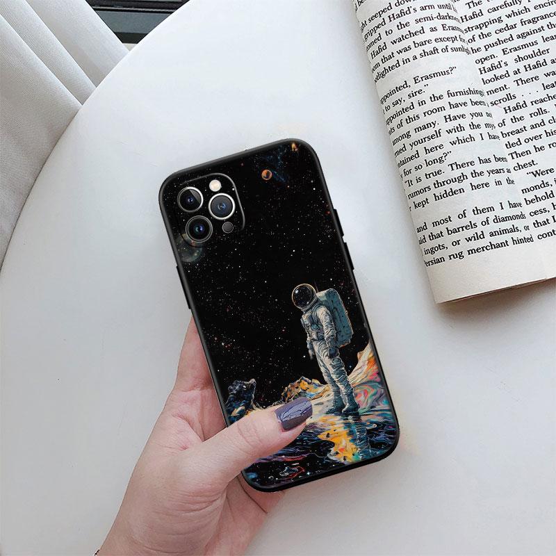 Astronaut Space Alien UFO New High-End Cover Phone Case for iPhone SE XS XR 17 16E 12 11 Pro Max Mini Air
