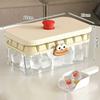 Forma para Gelo com Pá de Gelo e Recipiente Armazenável Empilhável 28/56 Cubos Forma para Cubos de Gelo Fabricante de Gelo com Botão para Cocktails Whiskey Bebidas