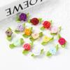 DIY Crafts Mini Multicolor Bow-Knot Decorations Artificial Rosettes Ribbon Roses Fabric Flowers
