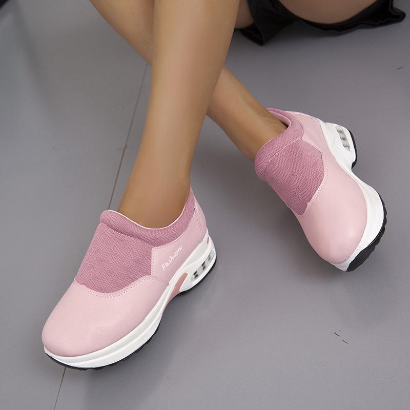 Plus Size Women's Sports Casual Shoes Wedge Heel Knitting Stitching Walking Shoes Women Shoes
