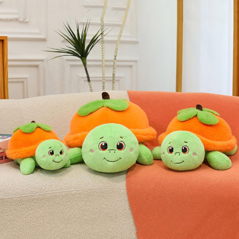 Fluffy Turtle Stuffed Doll Persimmon Turtle Animal Doll Tortoise Plush Toys  Children Gift