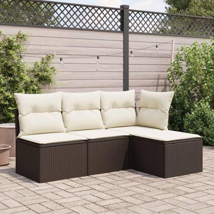 VidaXL Garden Stool with Cushion, Seat with Cover, Patio Furniture Balcony Terrace Backyard Outdoor, Brown 366204