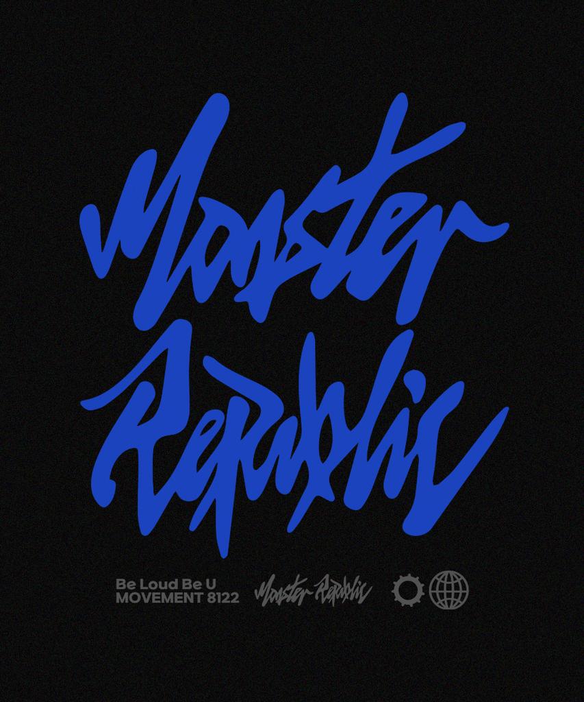 MONSTER REPUBLIC Authentic Logo Blue T-Shirt Black_8122