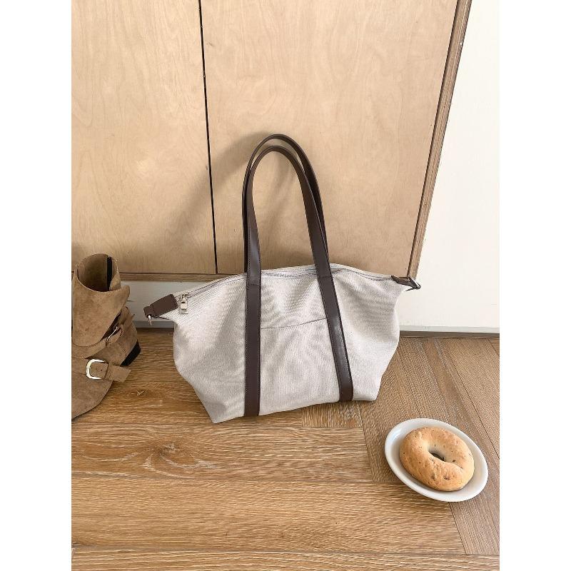 

Ретро холщовая сумка-тоут новая портативная сумка через плечо большой вместимости женская лоскутная нишевая сумка-мессенджер для通勤 бежевый