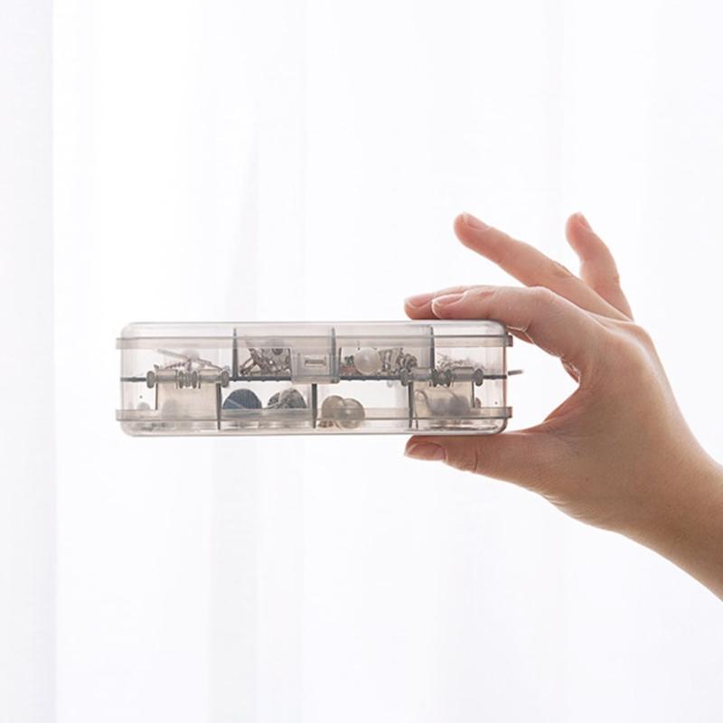 Elegant Jewellery Display Holder Space Saving Jewelry Storage Box Practical 2 Layer Plastic Organizers for Women