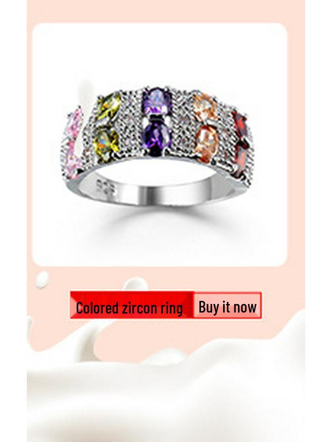 Ensemble de Bagues Diamant Zircon Rose - Accessoires de Bijoux Créatifs