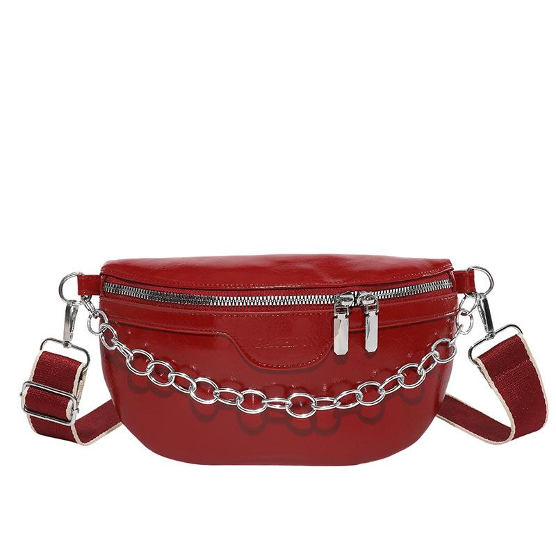 

Женские сумки большой вместимости - Корейская версия мягкой и прочной повседневной модной шикарной сумки через плечо кроссбоди на грудь с высоким чувством ценности красный