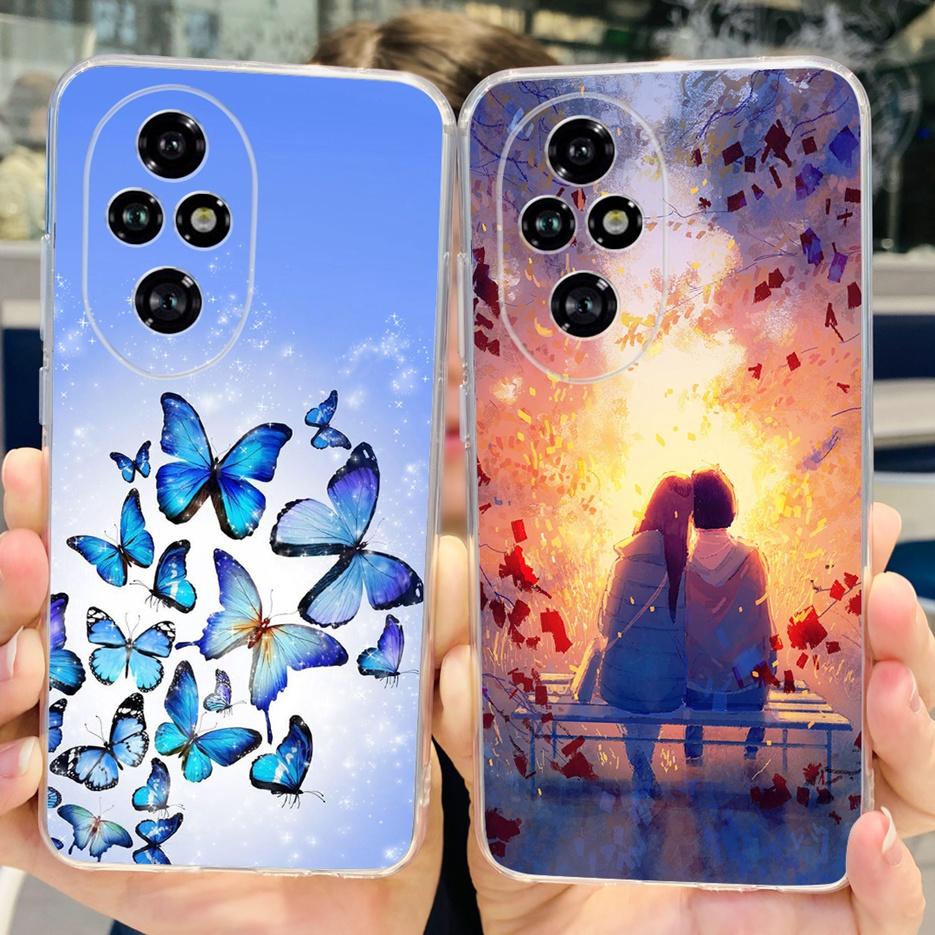 For Honor 200 Pro Case ELP-AN00 Cute Cat Painted Cover Clear Silicone Phone Case For Honor 200 Lite Honor200 Pro Soft TPU Fundas