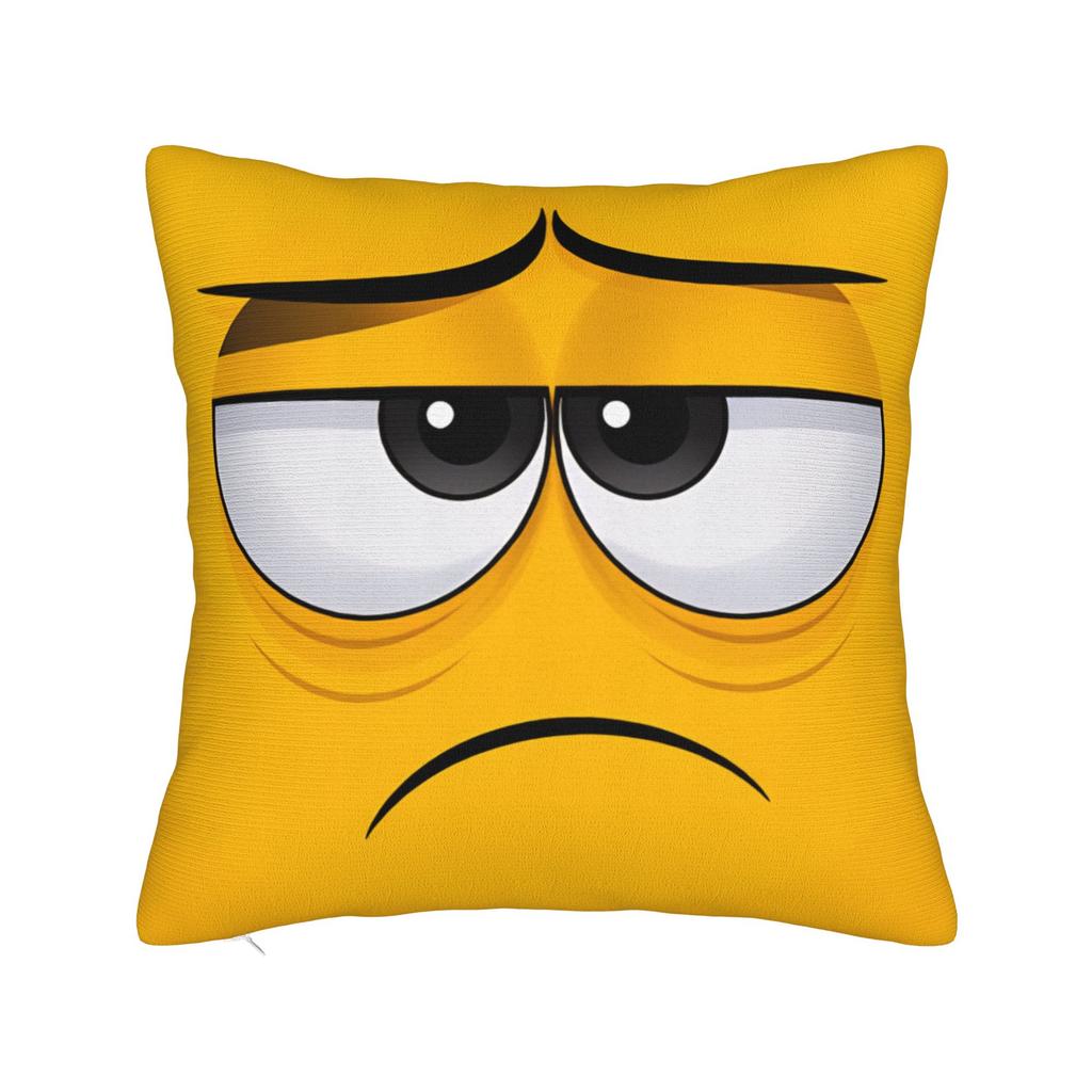 Cartoon Face Meme With Two Eyes Pillow Case Soft Pillow Cover Kawaii Pillowcases For Sofa Couch Bed Living Room
