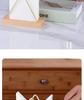 Walnut Wood Napkin Holder - Round & Square Solid Wood Stand for Dining Table