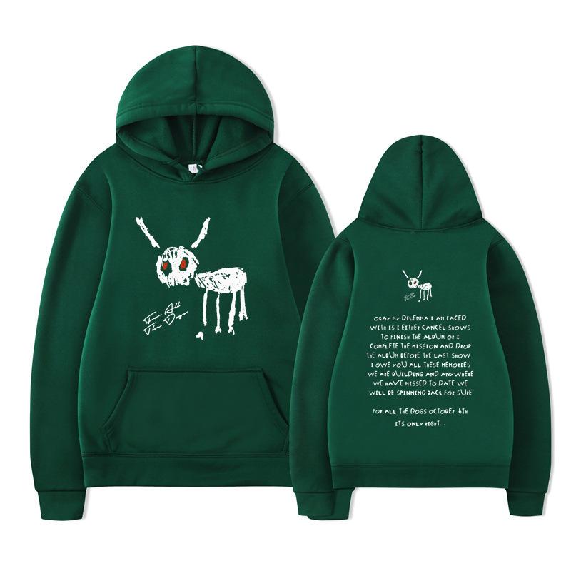 Rapper Drake for All The Dogs Letter Hoodie Design Men's Women's Sweatshirt Fleece Oversized Couples Streetwear Hoodies