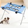 Multi-function Pet Grooming Helper Table, Hammock with Foldable Stand, 4-Hole or Puppy Ear Cleaning Aid 8-Hole, Washing Station for Cats, Small