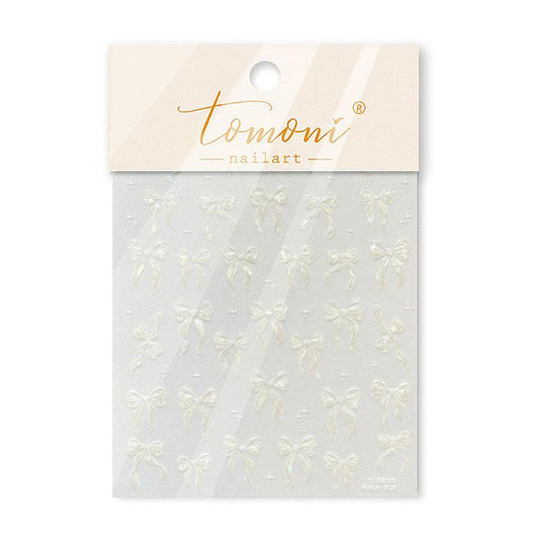 Nail Art Sticker Jelly Chic Bowknot Silk Ribbon nail Stickers Self-adhesive Nail Ribbon Sticker Dressy Manicure Decals ZJT23