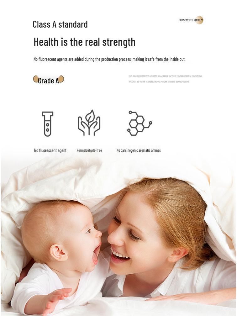 Class A Xinjiang Cotton Summer Quilt: Pure Cotton Cool, Machine Washable, Air Conditioning Friendly, Single Thin Cover and Lining