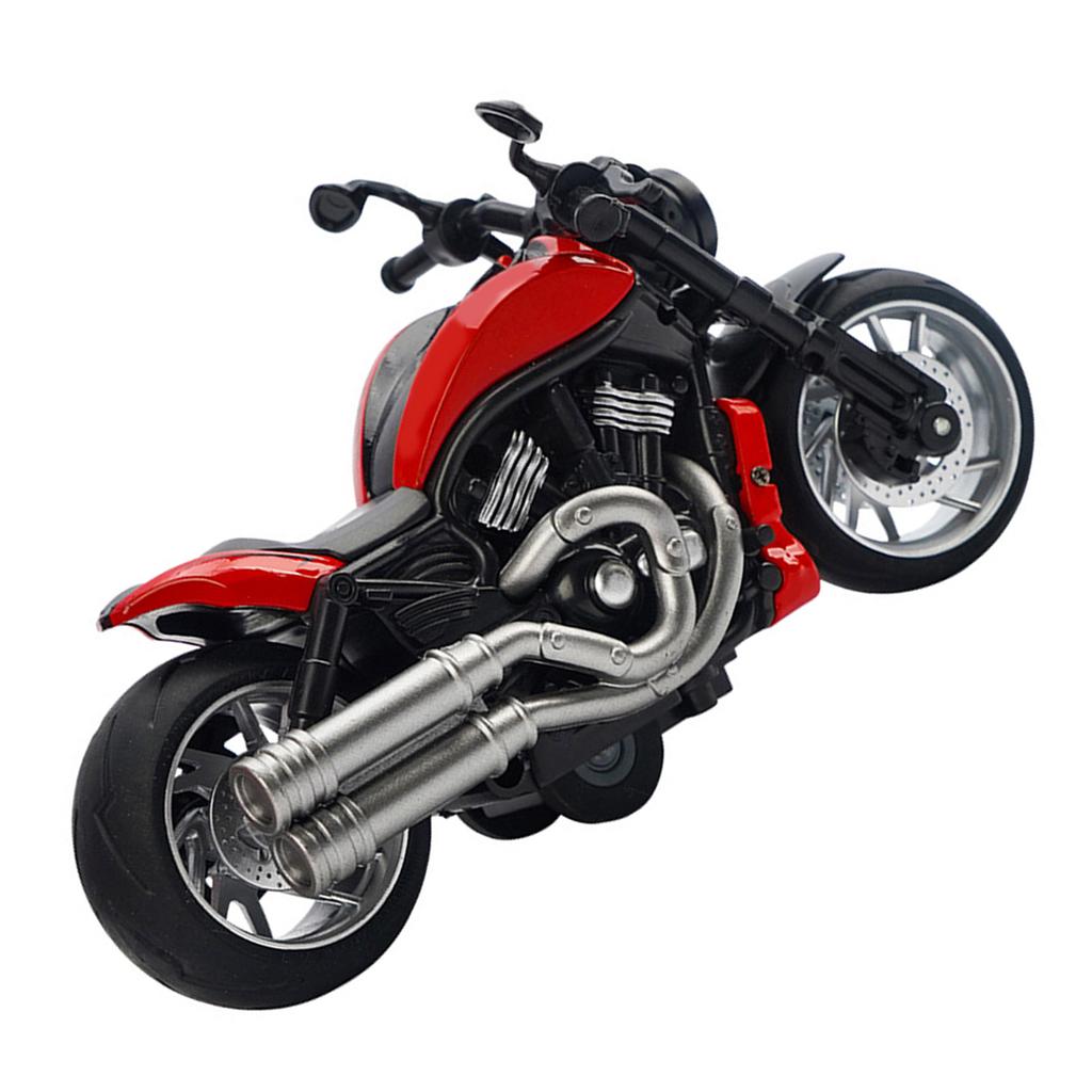 1: 12 Scale Pull Back Motorcycle Toy with Music Light Alloy Motorcycle Model for Boys Girls