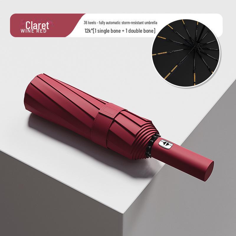 60-Bone Automatic Umbrella: Dual-Use, Large, Wind-Resistant, Sunshade with UV Protection for Men and Women