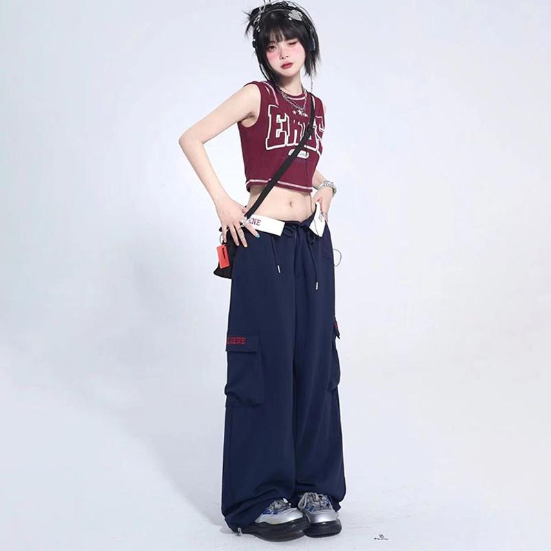 Vintage Baggy Cargo Pants Women Hip Hop Y2k Streetwear Oversized Harajuku Trousers Skinny Korean Hippie Female Sweatpant Summer