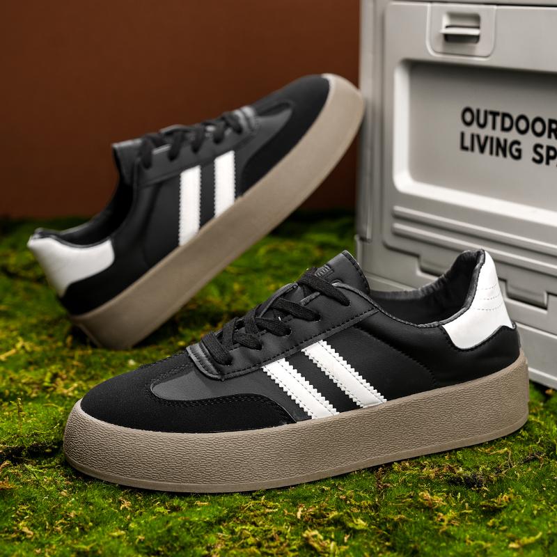 Men's and Women's Casual Outdoor Lace-up Sneakers Designer Round Head Sneakers Sulfur Tennis Light Increase Simple Shoes