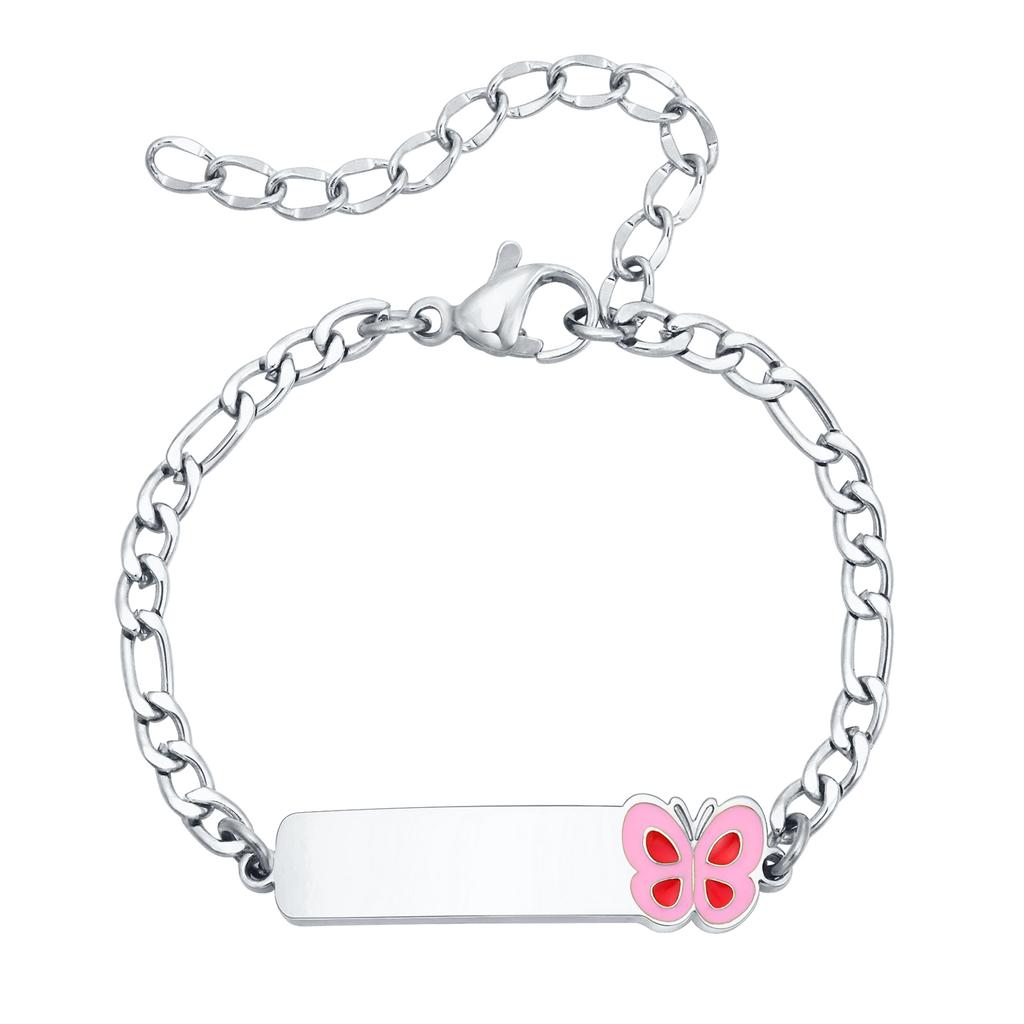 Xiaomi Vnox Personalized Baptism Gift to Girls Boys, Newborns Name Date Engraved Bracelets, Butterfly Car Charms Bracelet Gift