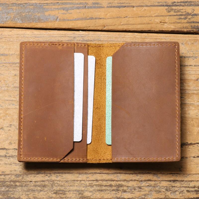 Retro Rindsleder Geldbörse Herren Crazy Horse Leder Kurzformat Obermaterial US Dollar