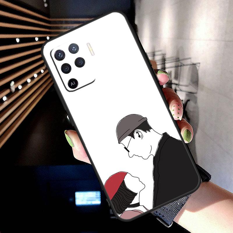 Leon Mathilda Case For Oppo A17 A57 A77 A76 A16 A96 A18 A60 A80 A40 A38 A58 A78 A98 A94 A74 A54 A15 A5 Pro