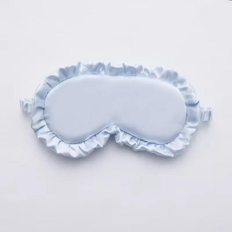 Silk Ruffle Sleep Eye Mask Soft Sleeping Eye Covers Multicolor Night Dream Blackout Eye Patches For Woman Man To Sleep Better