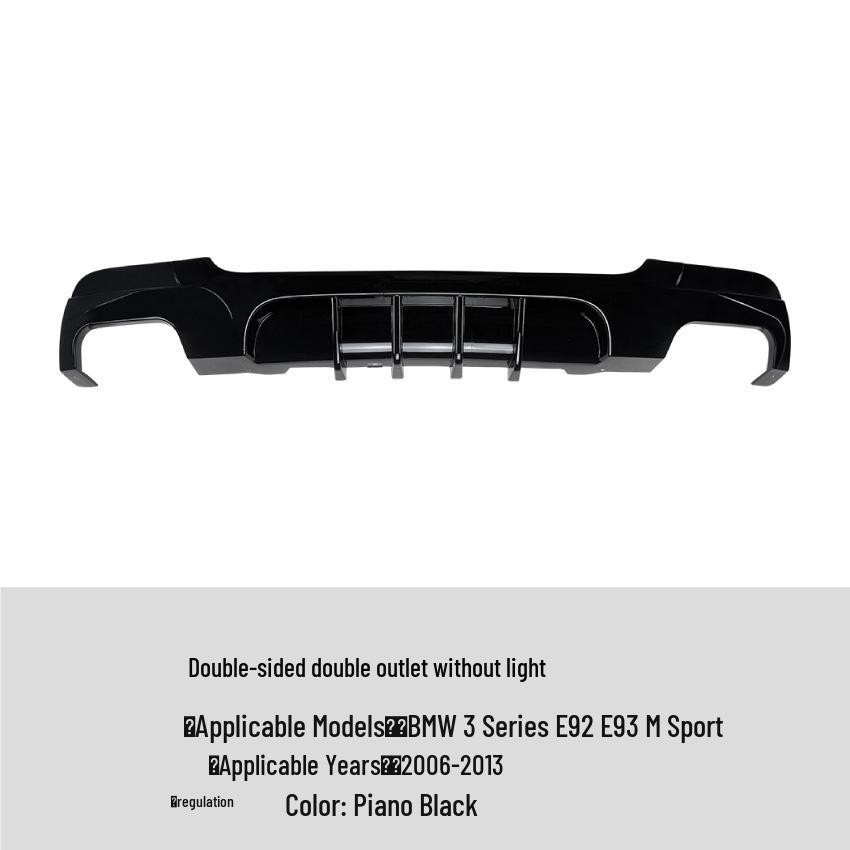 

BMW 3 Series Coupe E92 E93 M Sport Rear Bumper Lip Diffuser Modification.
