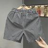 Pantaloncini Casual da Uomo a Quadri, Vita Elastica con Coulisse, Leggeri da Spiaggia Estivi (M-5XL)
