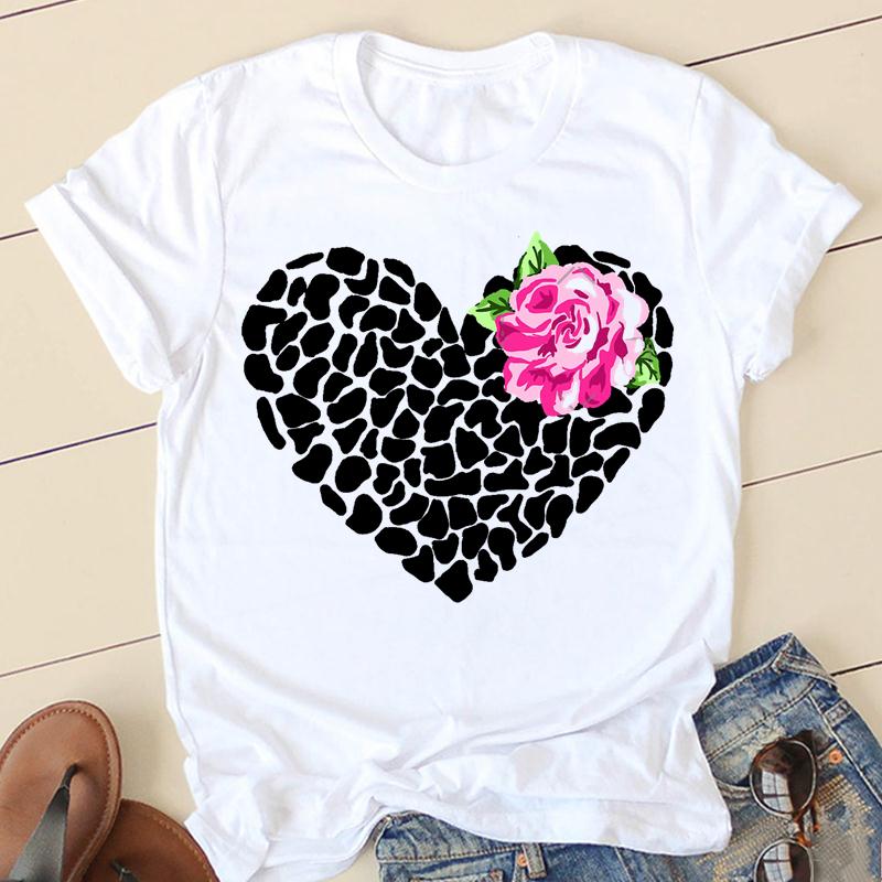 T-Shirts Women Leopard Cactus Fashion 90S Trend 2025 Spring Summer Clothes Graphic T Shirt Tops Lady Print Female Tee Shirt