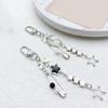 Sweet Star Pin Bowknot Keychain Pendant Lovely Hangings Decorations Keyring Charm for Purse Bag Backpack Handbag