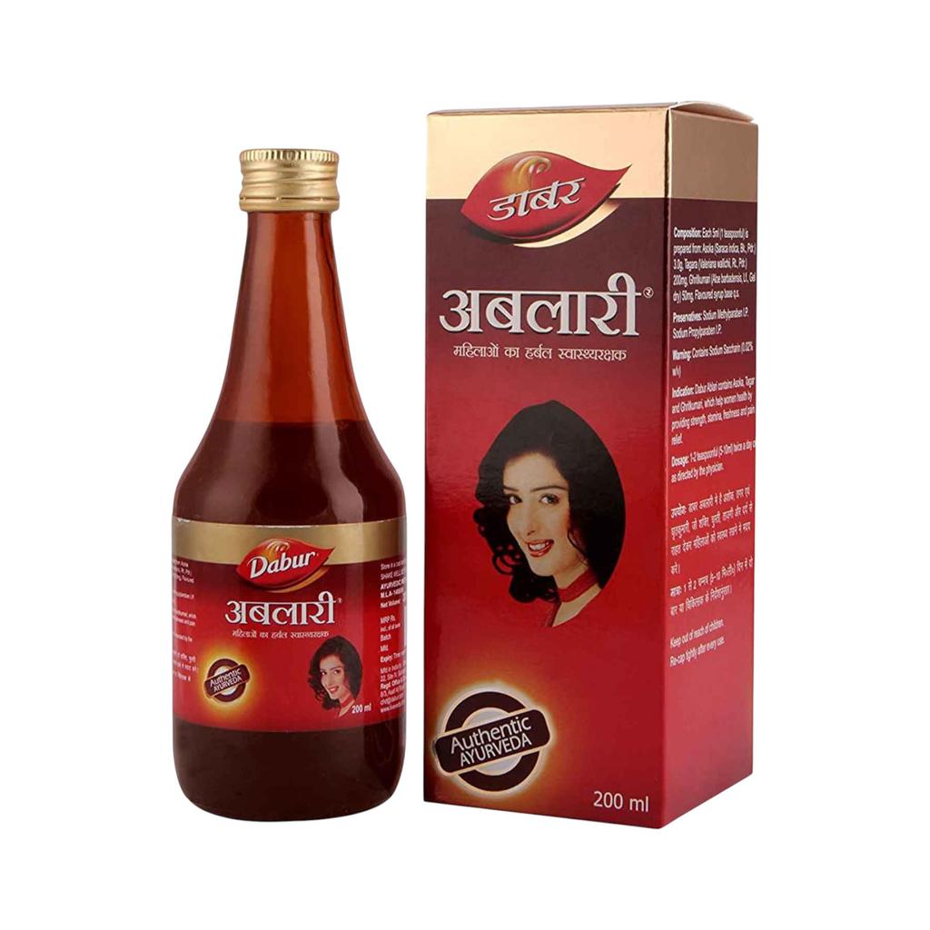 Dabur Ablari Women’s Vitality Syrup 200ml | Restorative Herbal Tonic for Hormonal Balance, Energy & Overall Wellbeing