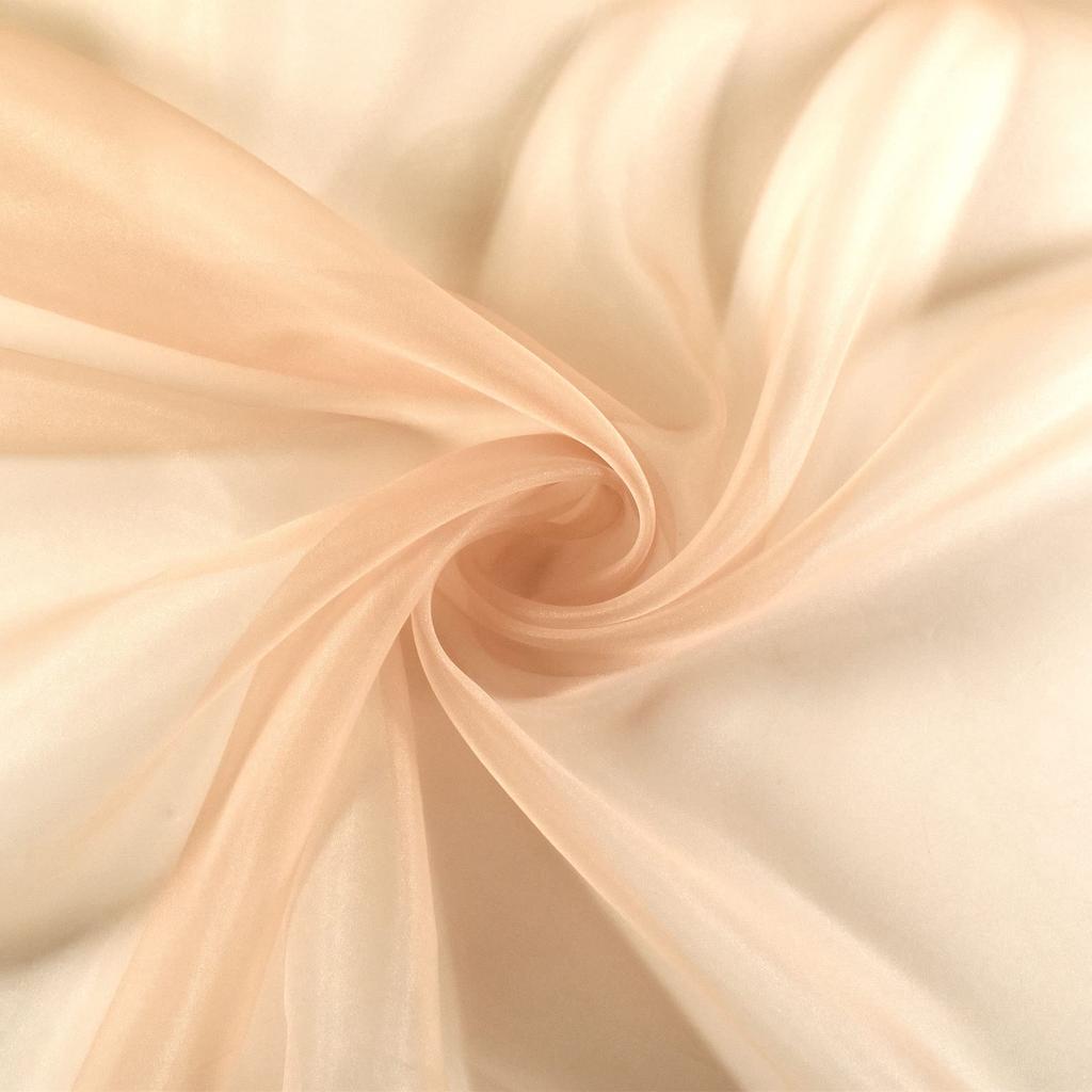Polyester Organza 140cm wide x 4m Pink 2440 Fabric, cut, 144. Beige,